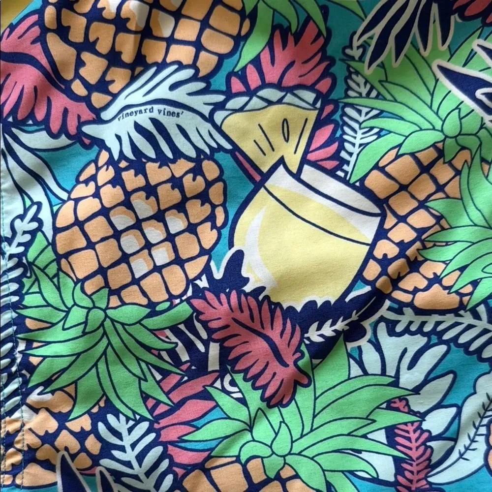 Vineyard Vines Small Swim‎ Pineapple Palm Pina Colada